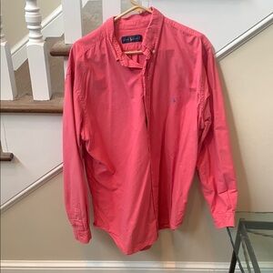 Salmon Ralph Lauren Long Sleeve Button-Up Shirt